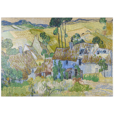 Darstellung des Puzzle Motivs puzzleplate Vincent van Gogh's Farms near Auvers (1890) 1000 Puzzle