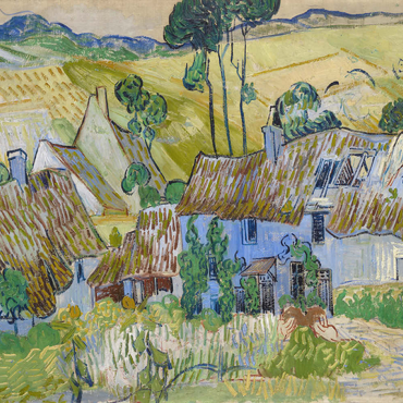 Darstellung des Puzzle Motivs Vincent van Gogh's Farms near Auvers (1890) 100 Puzzle 3D Modell