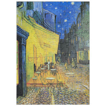 Darstellung des Puzzle Motivs puzzleplate Vincent van Gogh's Café Terrace at Night (1888) 100 Puzzle