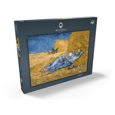 Darstellung des Puzzle Motivs Vincent van Gogh's The Siesta (1890) 100 Puzzle Schachtel Ansicht2