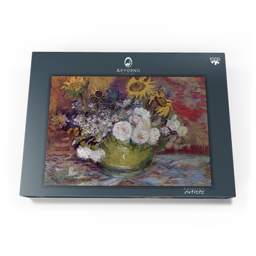 Darstellung des Puzzle Motivs Vincent van Gogh's Bowl With Sunflowers Roses And Other Flowers (1886) 1000 Puzzle Schachtel Ansicht3