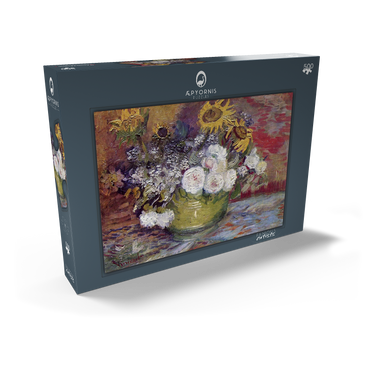 Darstellung des Puzzle Motivs Vincent van Gogh's Bowl With Sunflowers Roses And Other Flowers (1886) 500 Puzzle Schachtel Ansicht2
