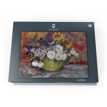 Darstellung des Puzzle Motivs Vincent van Gogh's Bowl With Sunflowers Roses And Other Flowers (1886) 500 Puzzle Schachtel Ansicht3