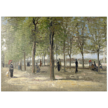 Darstellung des Puzzle Motivs puzzleplate Vincent van Gogh's Terrace in the Luxembourg Gardens (1886) 1000 Puzzle