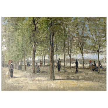Darstellung des Puzzle Motivs puzzleplate Vincent van Gogh's Terrace in the Luxembourg Gardens (1886) 500 Puzzle