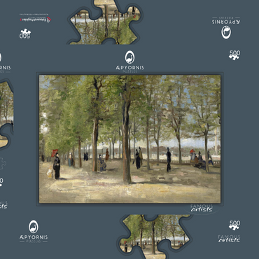 Darstellung des Puzzle Motivs Vincent van Gogh's Terrace in the Luxembourg Gardens (1886) 500 Puzzle Schachtel 3D Modell