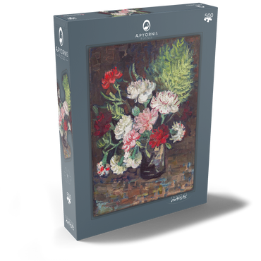 Darstellung des Puzzle Motivs Vincent van Gogh's Vase with Carnations (1886) 500 Puzzle Schachtel Ansicht2