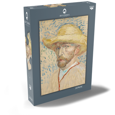 Darstellung des Puzzle Motivs Vincent van Gogh's Self-Portrait with a Straw Hat (1887) 1000 Puzzle Schachtel Ansicht2