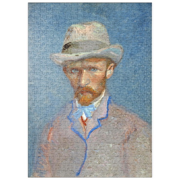 Darstellung des Puzzle Motivs puzzleplate Vincent van Gogh's Self-portrait with a Gray Straw Hat (1887) 500 Puzzle