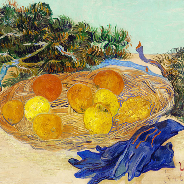 Darstellung des Puzzle Motivs Still Life of Oranges and Lemons with Blue Gloves (1889) by Vincent van Gogh 200 Puzzle 3D Modell