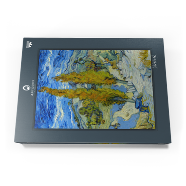 Darstellung des Puzzle Motivs The Poplars at Saint-Rémy (1889) by Vincent van Gogh 1000 Puzzle Schachtel Ansicht3