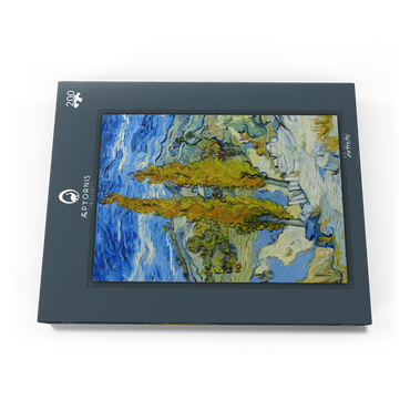 Darstellung des Puzzle Motivs The Poplars at Saint-Rémy (1889) by Vincent van Gogh 200 Puzzle Schachtel Ansicht3