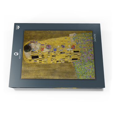 Darstellung des Puzzle Motivs Gustav Klimt's The Kiss (1907–1908) 1000 Puzzle Schachtel Ansicht3