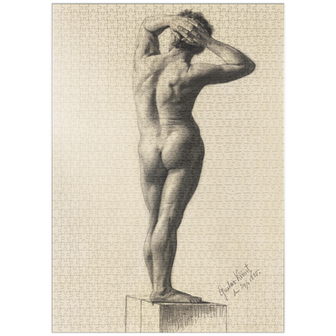 Darstellung des Puzzle Motivs puzzleplate Male Nude (1880) by Gustav Klimt 1000 Puzzle