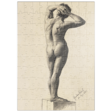 Darstellung des Puzzle Motivs puzzleplate Male Nude (1880) by Gustav Klimt 100 Puzzle
