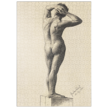 Darstellung des Puzzle Motivs puzzleplate Male Nude (1880) by Gustav Klimt 500 Puzzle