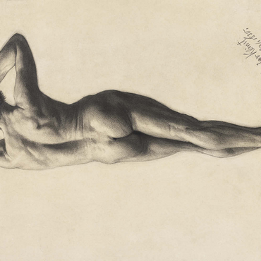 Darstellung des Puzzle Motivs Male Nude (1880) by Gustav Klimt 500 Puzzle 3D Modell