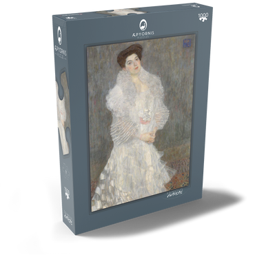 Darstellung des Puzzle Motivs Gustav Klimt's Portrait of Hermine Gallia (1904) 1000 Puzzle Schachtel Ansicht2