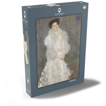 Darstellung des Puzzle Motivs Gustav Klimt's Portrait of Hermine Gallia (1904) 500 Puzzle Schachtel Ansicht2