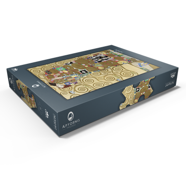 Darstellung des Puzzle Motivs Gustav Klimt's Fulfillment (1910–1911) 1000 Puzzle Schachtel Ansicht1