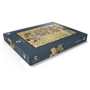 Darstellung des Puzzle Motivs Gustav Klimt's Fulfillment (1910–1911) 200 Puzzle Schachtel Ansicht1