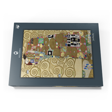 Darstellung des Puzzle Motivs Gustav Klimt's Fulfillment (1910–1911) 500 Puzzle Schachtel Ansicht3
