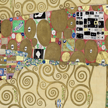 Darstellung des Puzzle Motivs Gustav Klimt's Fulfillment (1910–1911) 500 Puzzle 3D Modell