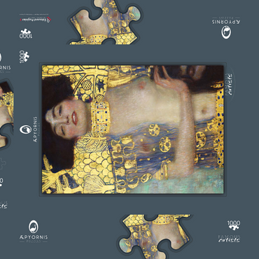 Darstellung des Puzzle Motivs Gustav Klimt's Judith and the Head of Holofernes (1901) 1000 Puzzle Schachtel 3D Modell