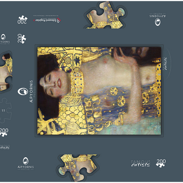 Darstellung des Puzzle Motivs Gustav Klimt's Judith and the Head of Holofernes (1901) 200 Puzzle Schachtel 3D Modell