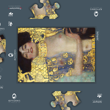 Darstellung des Puzzle Motivs Gustav Klimt's Judith and the Head of Holofernes (1901) 500 Puzzle Schachtel 3D Modell