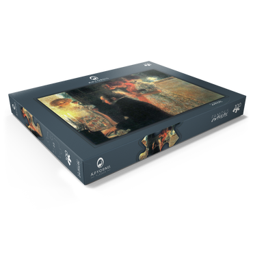 Darstellung des Puzzle Motivs Gustav Klimt's Schubert at the Piano II (1899) 100 Puzzle Schachtel Ansicht1