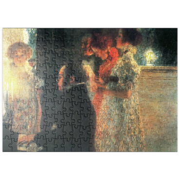 Darstellung des Puzzle Motivs puzzleplate Gustav Klimt's Schubert at the Piano II (1899) 200 Puzzle