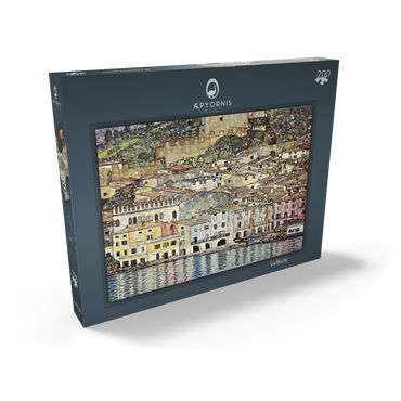 Darstellung des Puzzle Motivs Gustav Klimt's Malcesine am Gardasee (1913) 200 Puzzle Schachtel Ansicht2