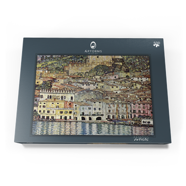 Darstellung des Puzzle Motivs Gustav Klimt's Malcesine am Gardasee (1913) 500 Puzzle Schachtel Ansicht3
