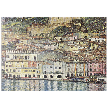 Darstellung des Puzzle Motivs puzzleplate Gustav Klimt's Malcesine am Gardasee (1913) 500 Puzzle