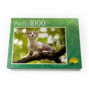 Darstellung des Puzzle Motivs Minka klettert 1000 Puzzle Schachtel Ansicht3