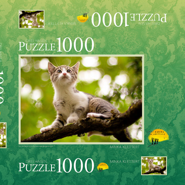 Darstellung des Puzzle Motivs Minka klettert 1000 Puzzle Schachtel 3D Modell