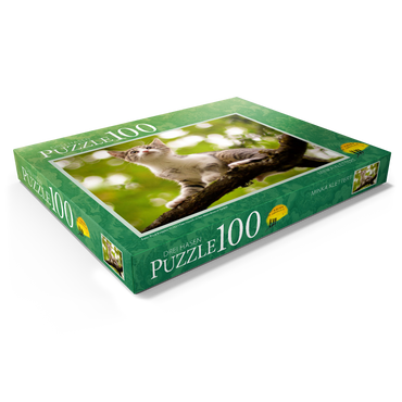 Darstellung des Puzzle Motivs Minka klettert 100 Puzzle Schachtel Ansicht1
