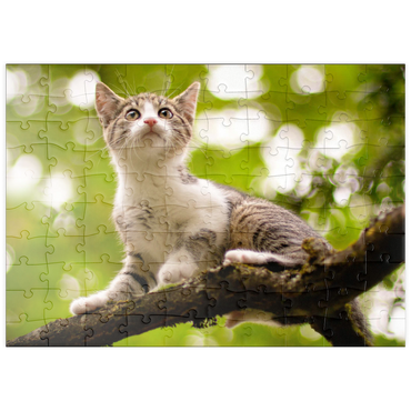 Darstellung des Puzzle Motivs puzzleplate Minka klettert 100 Puzzle