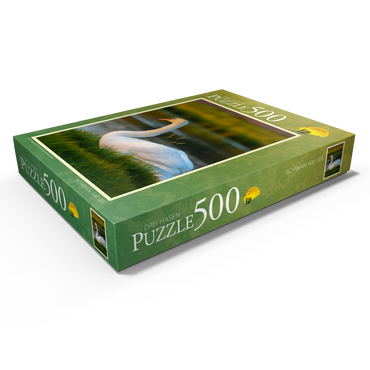 Darstellung des Puzzle Motivs Schwan am See 500 Puzzle Schachtel Ansicht1
