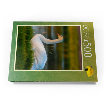 Darstellung des Puzzle Motivs Schwan am See 500 Puzzle Schachtel Ansicht3