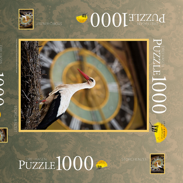 Darstellung des Puzzle Motivs Storchenzeit 1000 Puzzle Schachtel 3D Modell