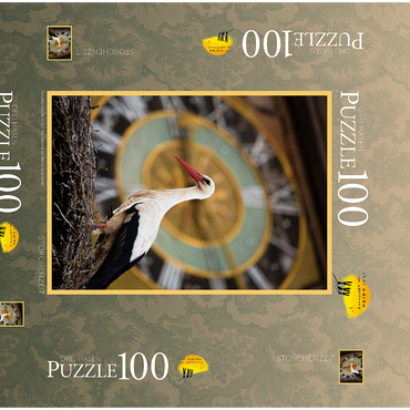 Darstellung des Puzzle Motivs Storchenzeit 100 Puzzle Schachtel 3D Modell