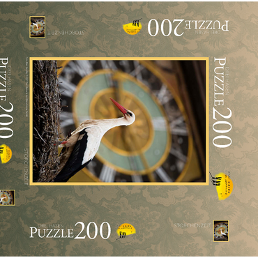 Darstellung des Puzzle Motivs Storchenzeit 200 Puzzle Schachtel 3D Modell