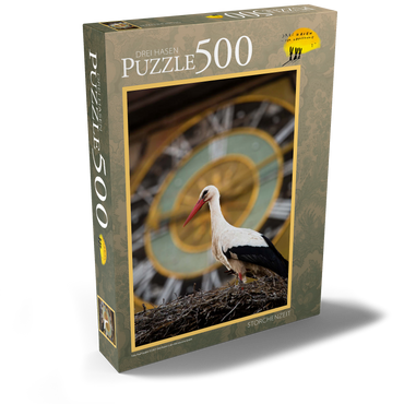 Darstellung des Puzzle Motivs Storchenzeit 500 Puzzle Schachtel Ansicht2