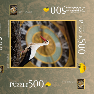 Darstellung des Puzzle Motivs Storchenzeit 500 Puzzle Schachtel 3D Modell