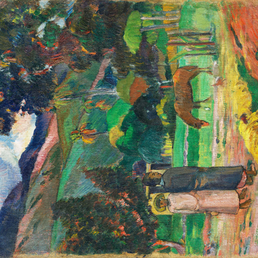 Darstellung des Puzzle Motivs Tahitian Landscape (1892) by Paul Gauguin 1000 Puzzle 3D Modell