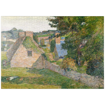 Darstellung des Puzzle Motivs puzzleplate The Field of Derout-Lollichon (1886) by Paul Gauguin 1000 Puzzle
