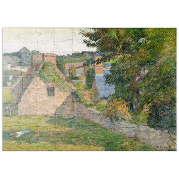 Darstellung des Puzzle Motivs puzzleplate The Field of Derout-Lollichon (1886) by Paul Gauguin 100 Puzzle