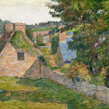 Darstellung des Puzzle Motivs The Field of Derout-Lollichon (1886) by Paul Gauguin 100 Puzzle 3D Modell